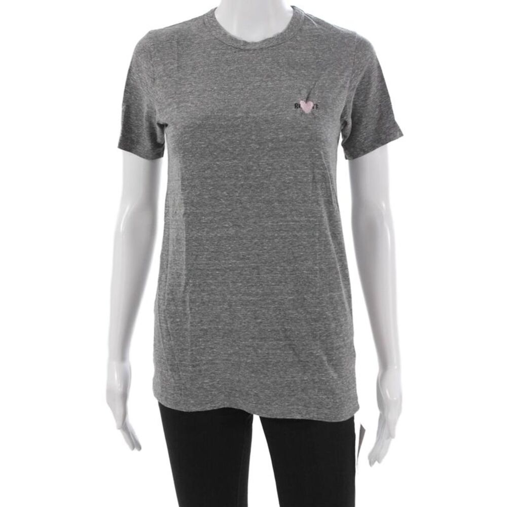 Rodarte Women T-Shirt Short Sleeve Round Neck Polyester Blend Solid Size XS